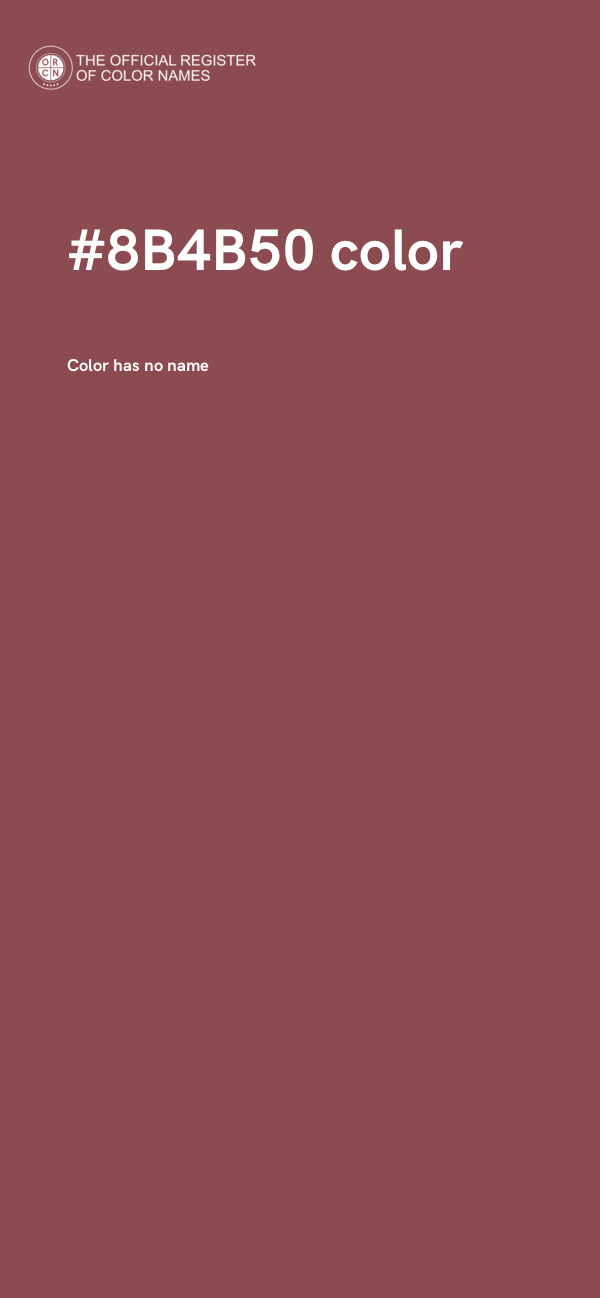 #8B4B50 color image
