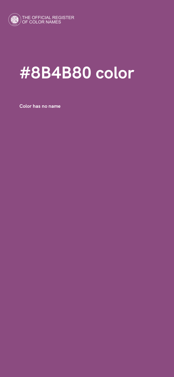 #8B4B80 color image