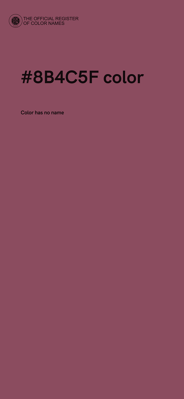 #8B4C5F color image