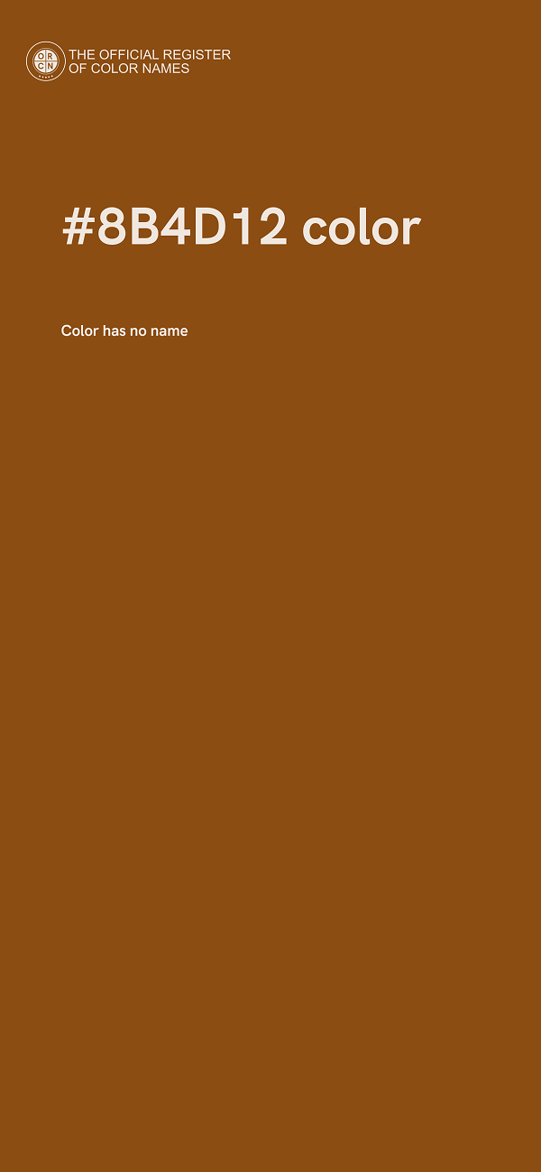 #8B4D12 color image