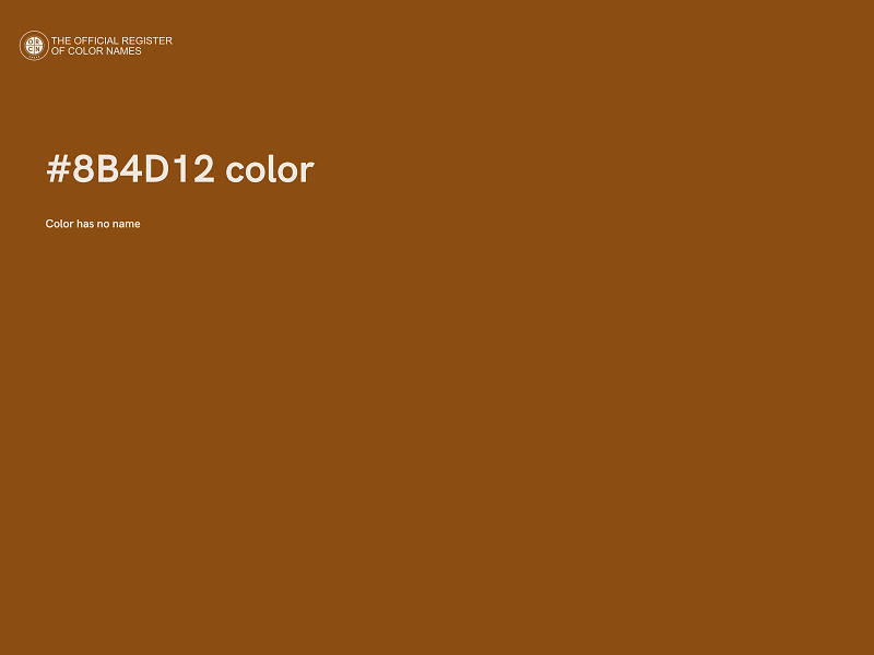 #8B4D12 color image