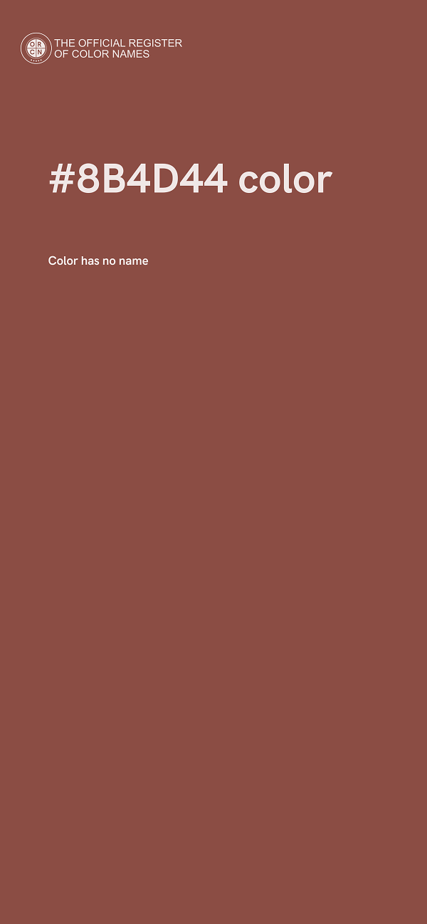 #8B4D44 color image