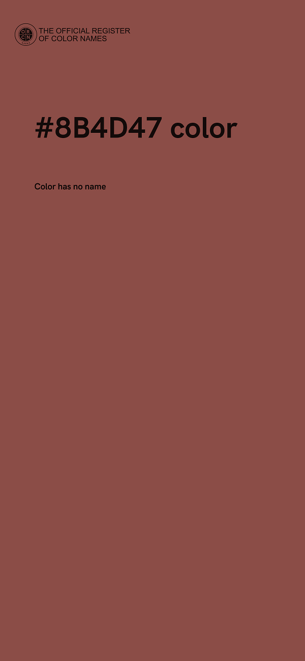 #8B4D47 color image