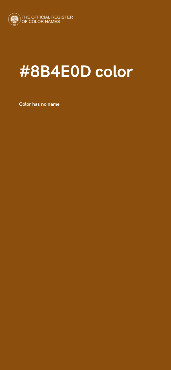 #8B4E0D color image