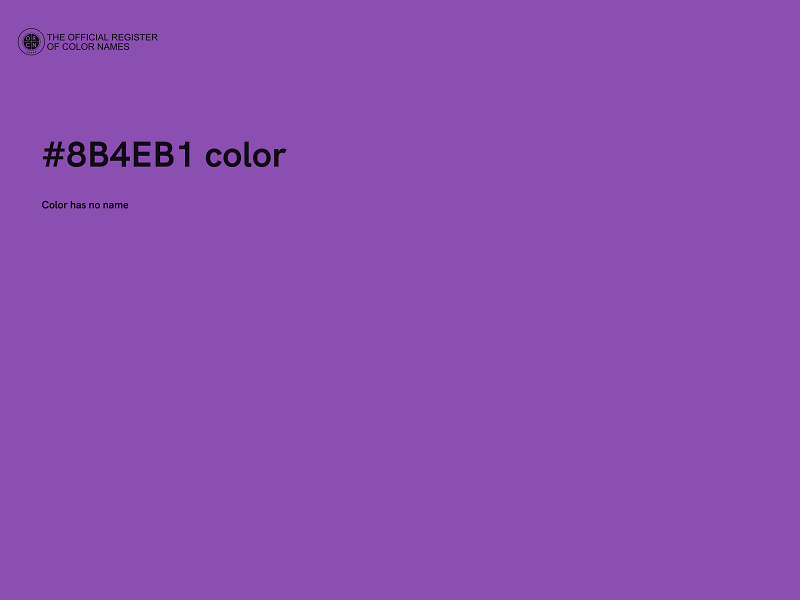 #8B4EB1 color image