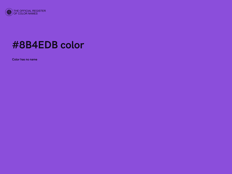 #8B4EDB color image