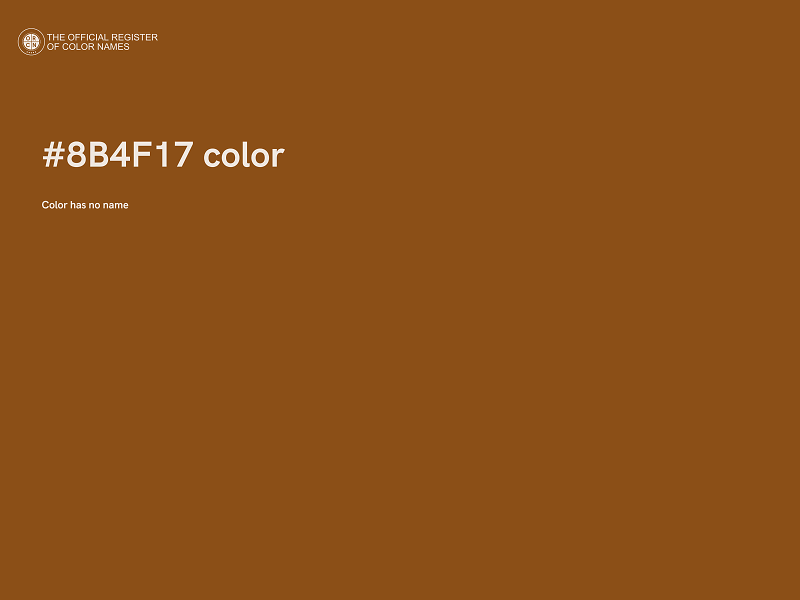 #8B4F17 color image