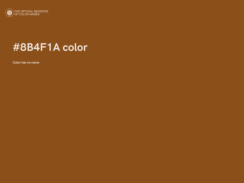 #8B4F1A color image