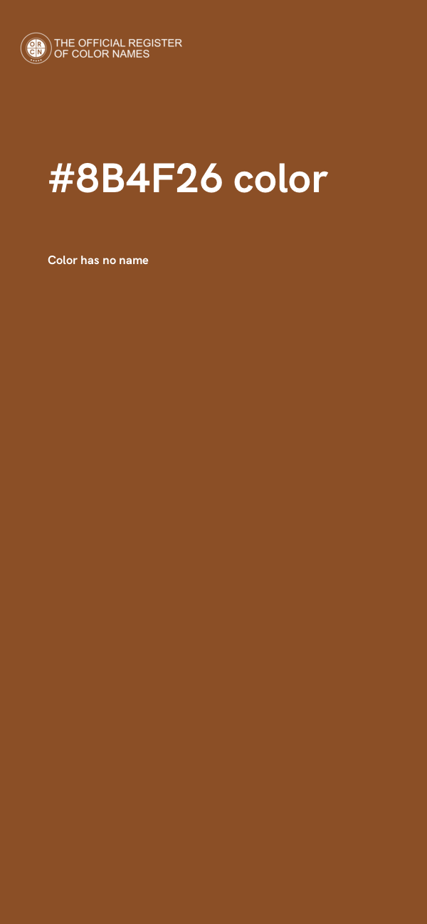 #8B4F26 color image