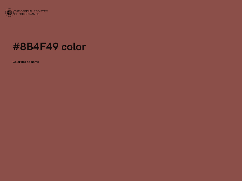 #8B4F49 color image