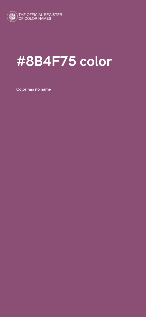#8B4F75 color image