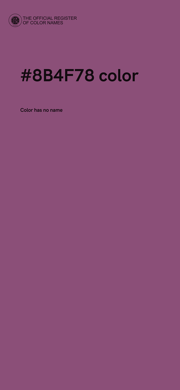 #8B4F78 color image