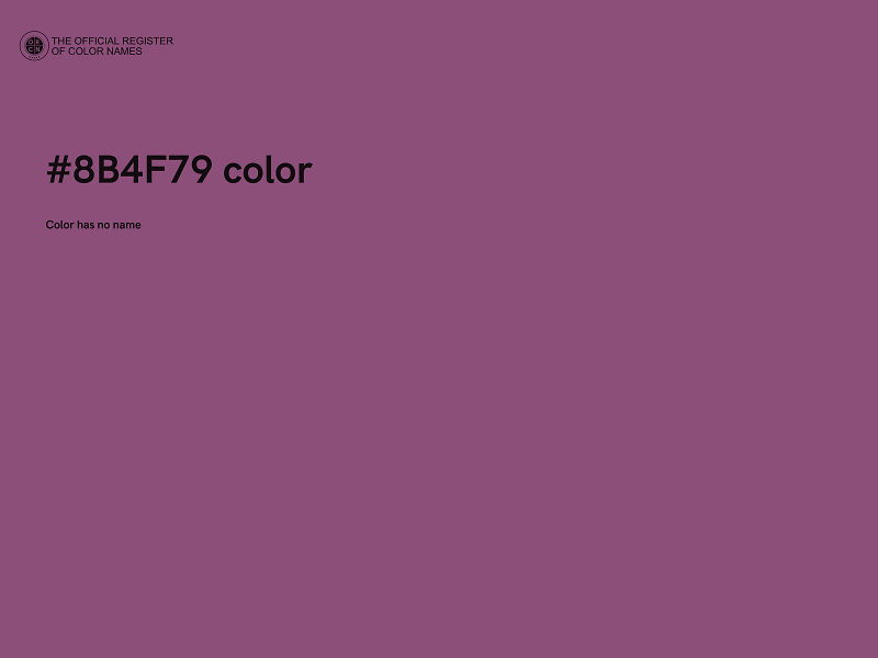 #8B4F79 color image