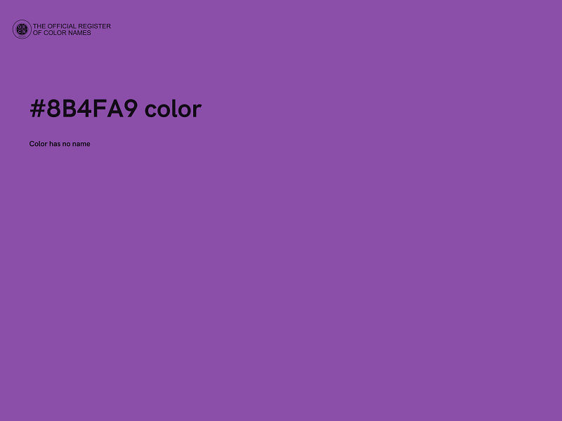 #8B4FA9 color image