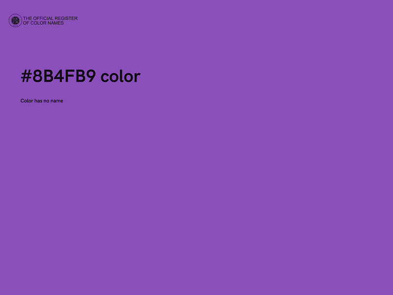 #8B4FB9 color image