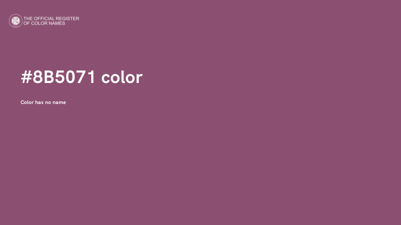 #8B5071 color image