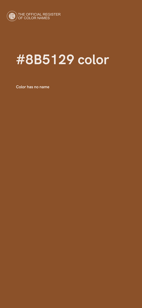 #8B5129 color image