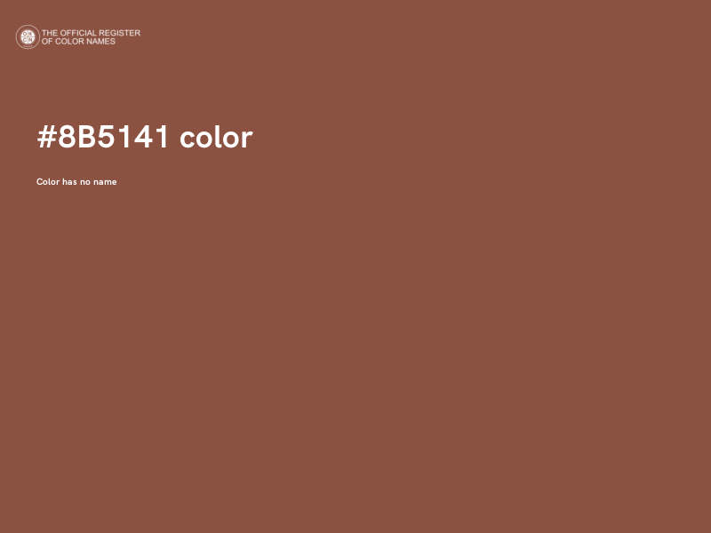 #8B5141 color image