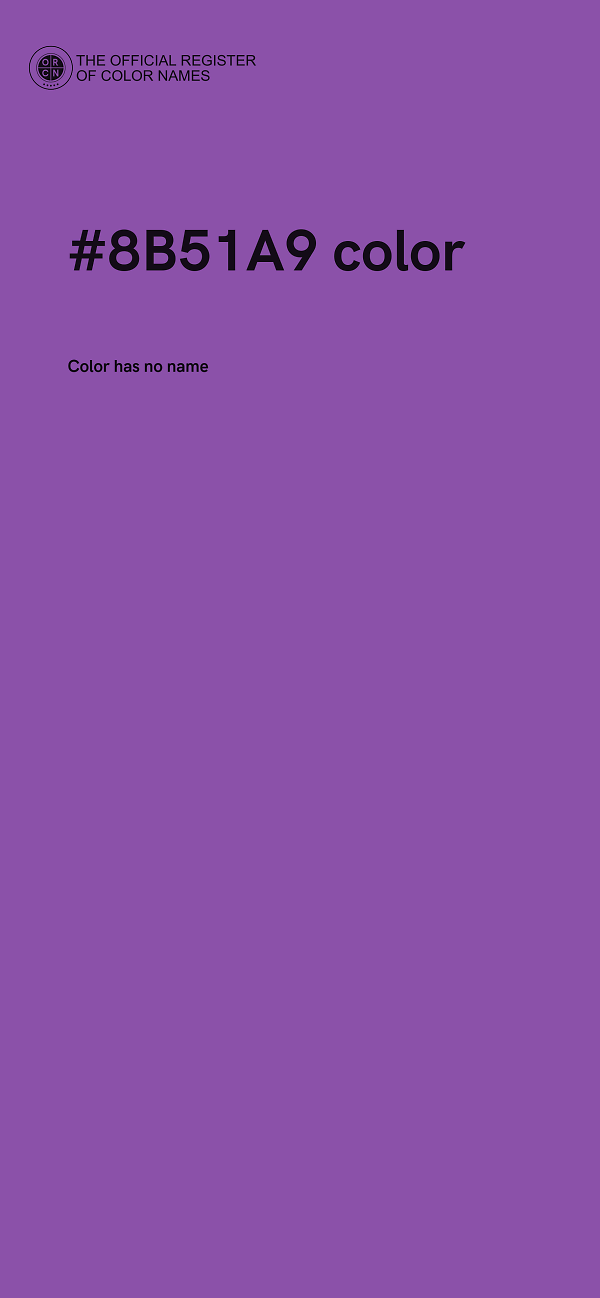 #8B51A9 color image
