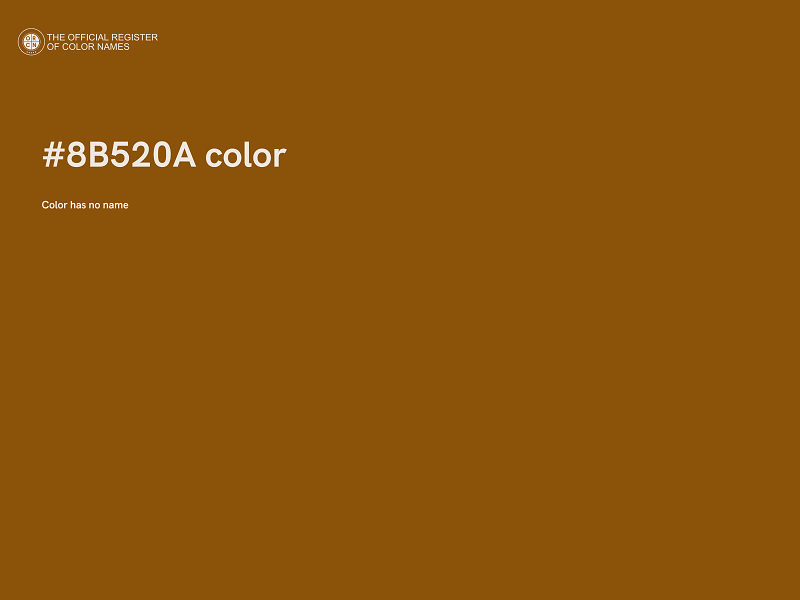 #8B520A color image