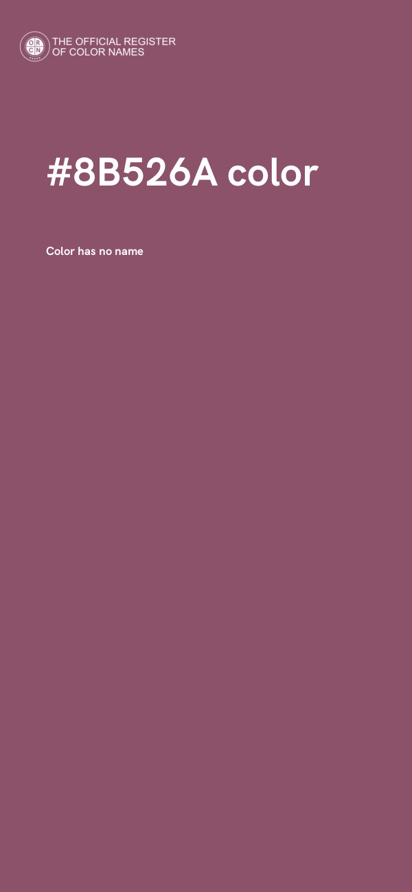 #8B526A color image