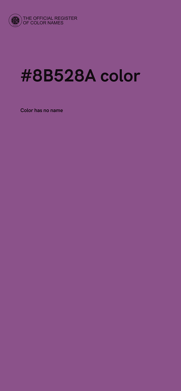 #8B528A color image