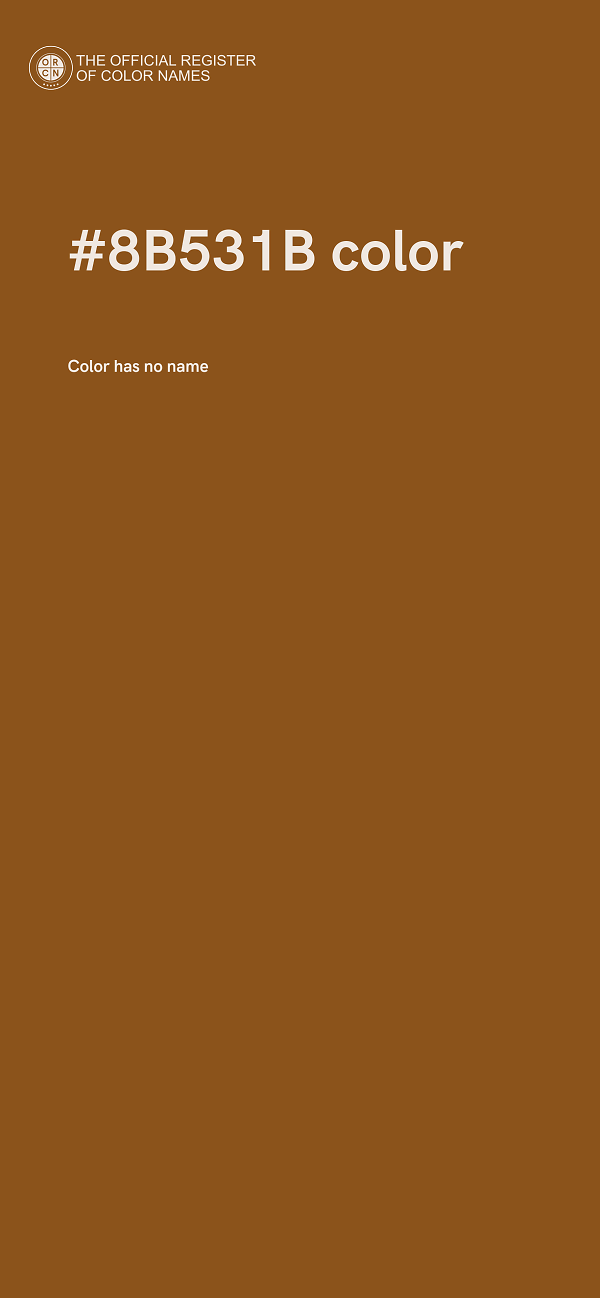 #8B531B color image