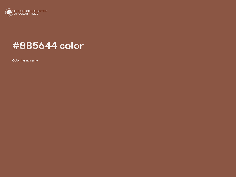 #8B5644 color image