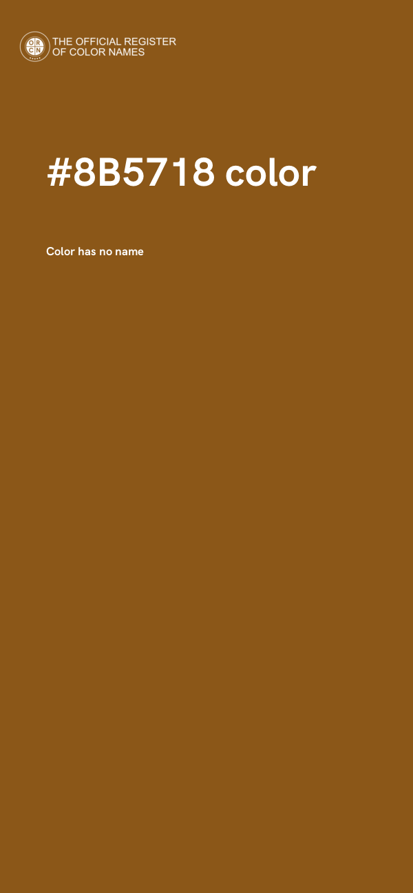 #8B5718 color image