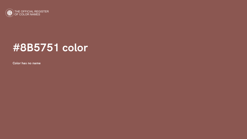 #8B5751 color image
