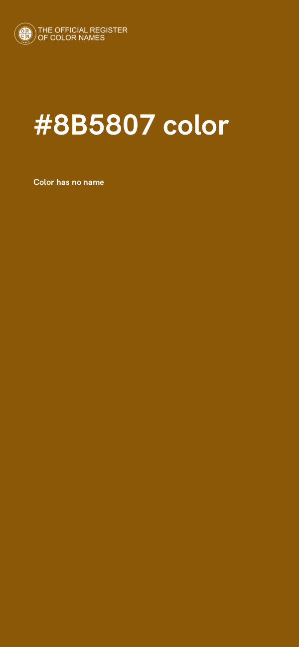 #8B5807 color image