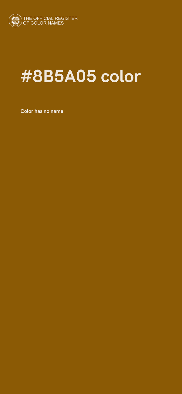 #8B5A05 color image