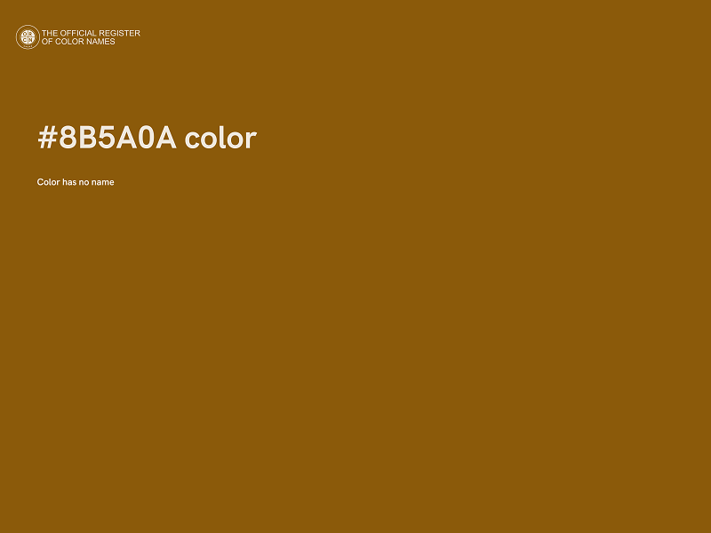 #8B5A0A color image
