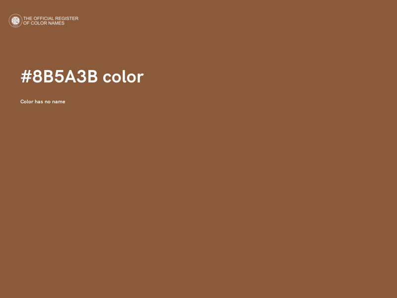 #8B5A3B color image