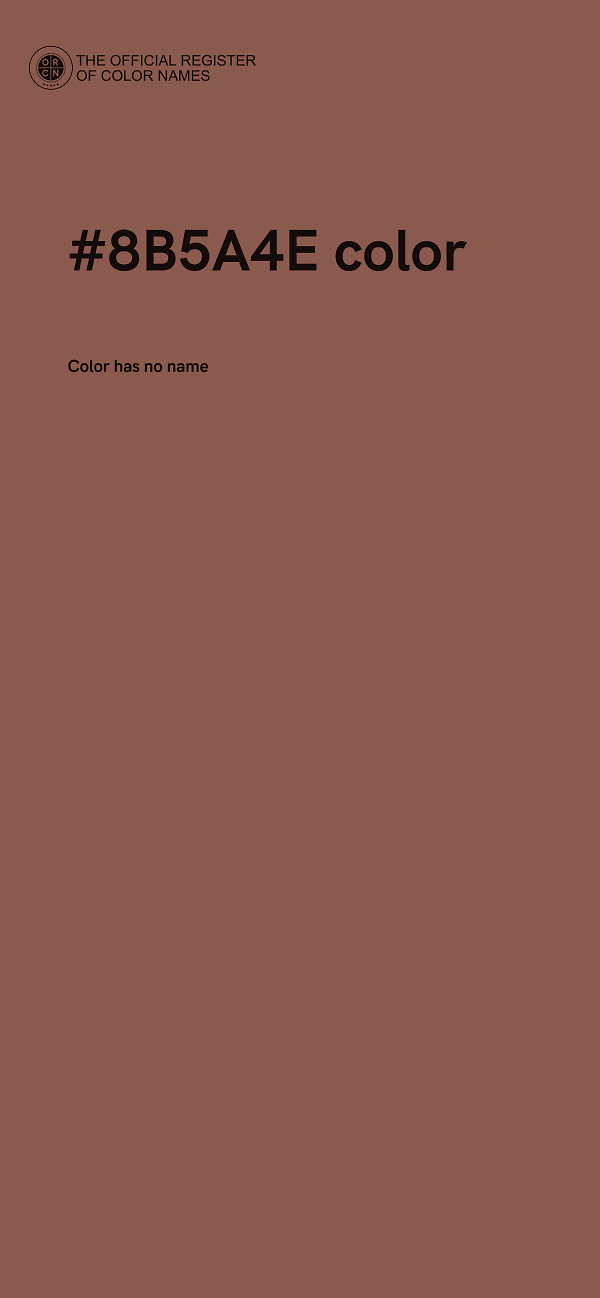 #8B5A4E color image