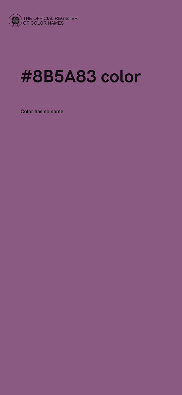 #8B5A83 color image