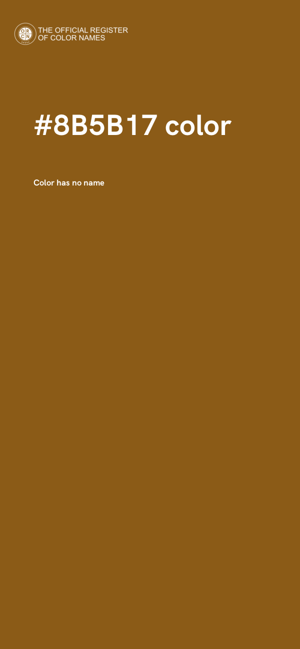 #8B5B17 color image