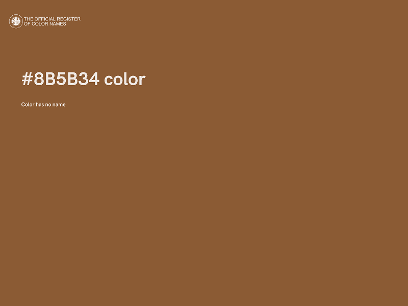 #8B5B34 color image