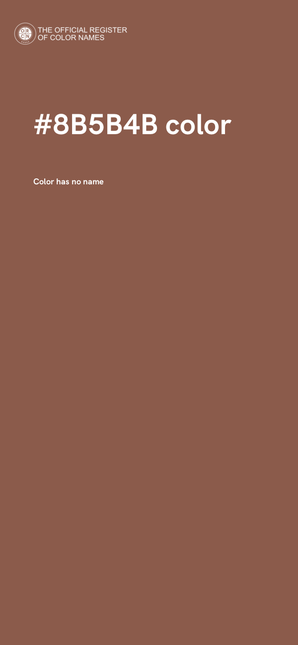 #8B5B4B color image