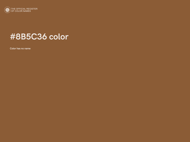 #8B5C36 color image