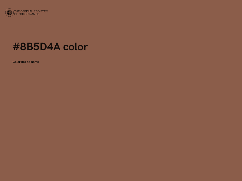 #8B5D4A color image