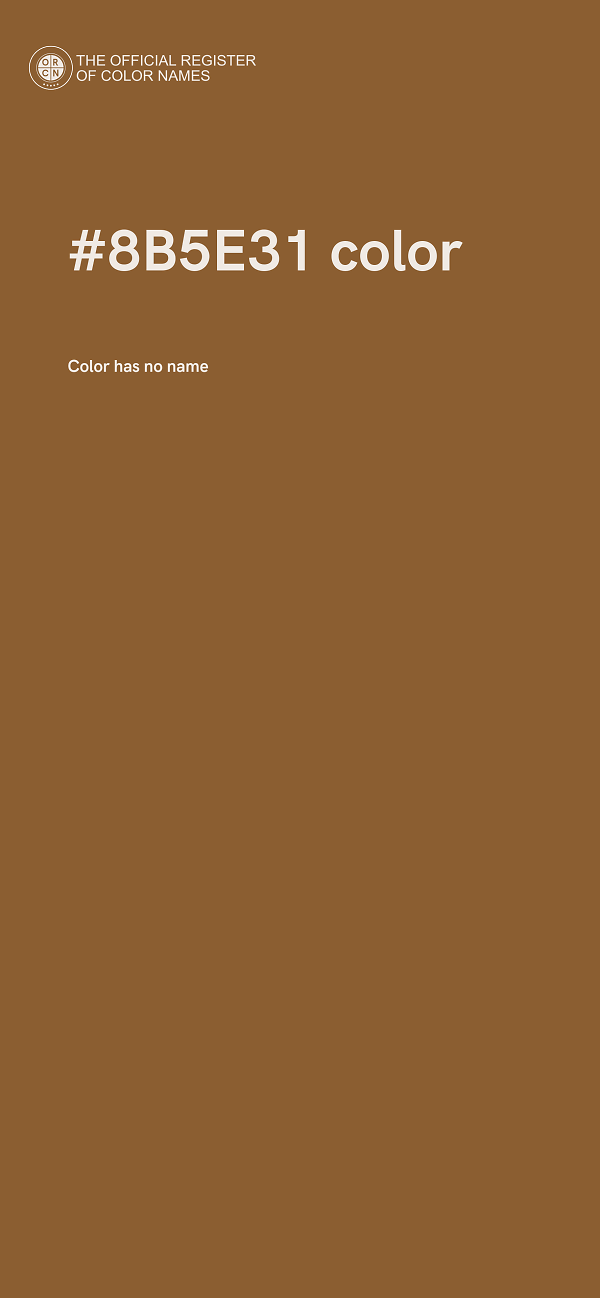 #8B5E31 color image