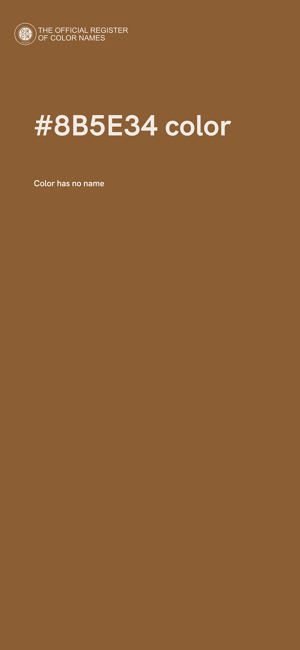 #8B5E34 color image