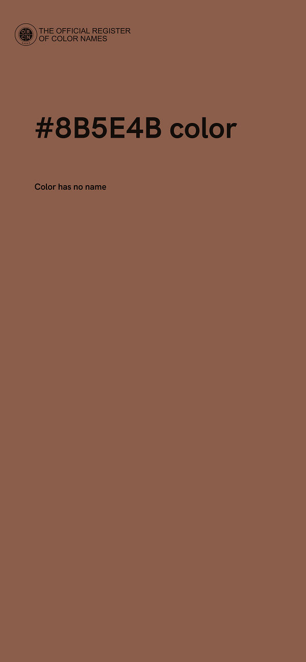 #8B5E4B color image