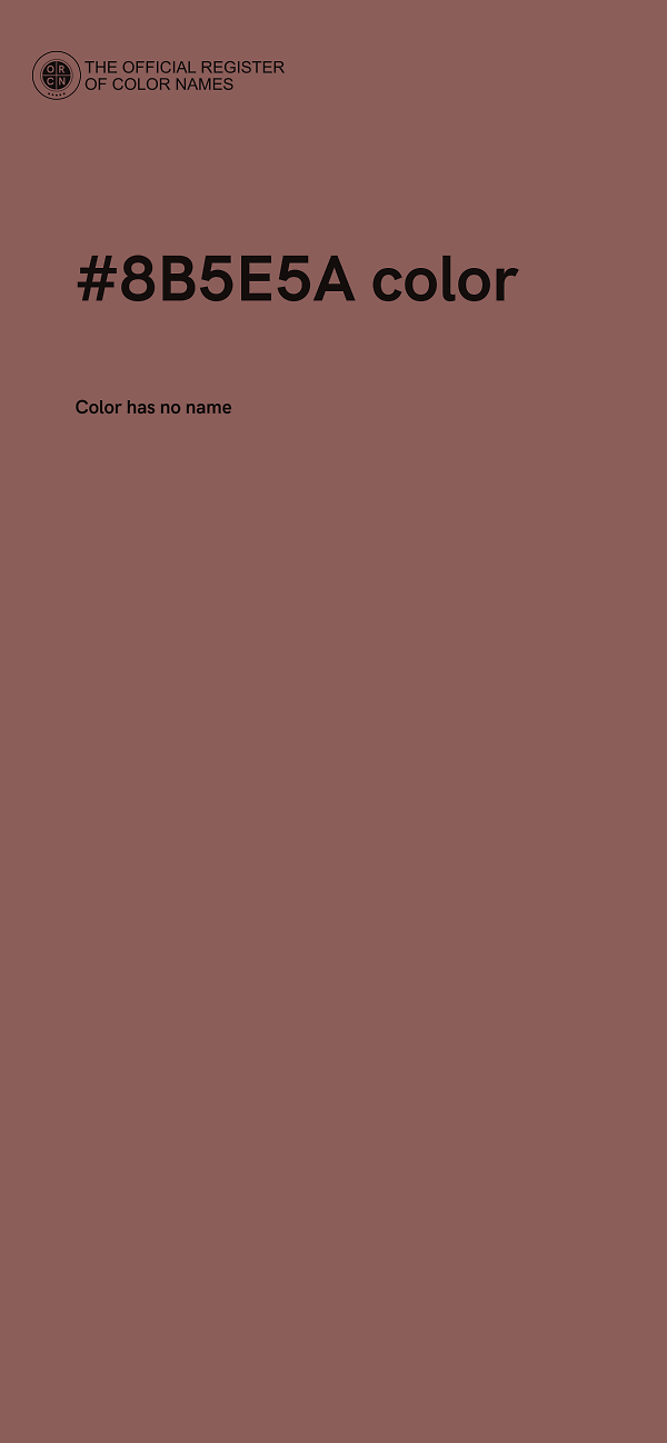 #8B5E5A color image