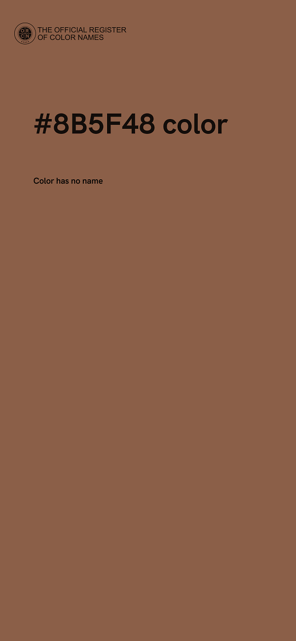 #8B5F48 color image