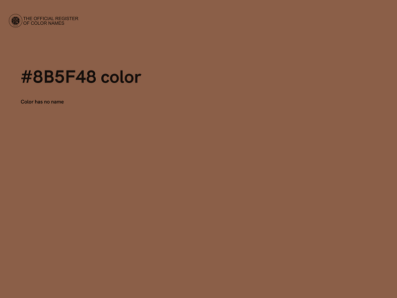 #8B5F48 color image