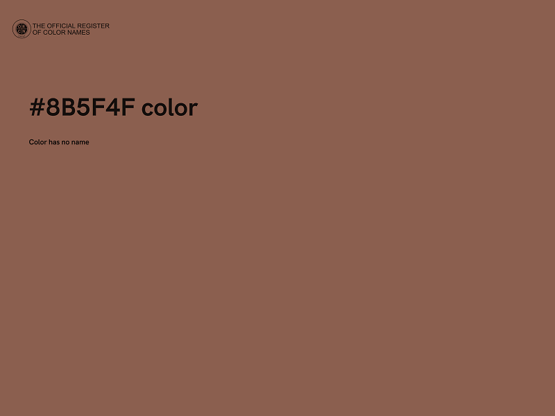 #8B5F4F color image