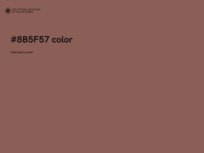 #8B5F57 color image