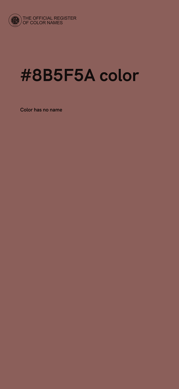 #8B5F5A color image